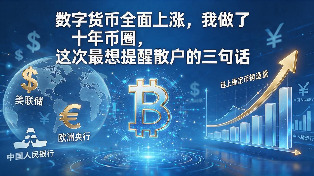数字货币全面上涨，我做了十年币圈，这次最想提醒散户的三句话