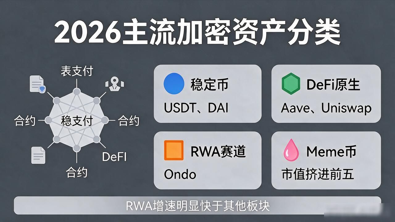 数字货币分类表最新，2026主流加密资产怎么归类