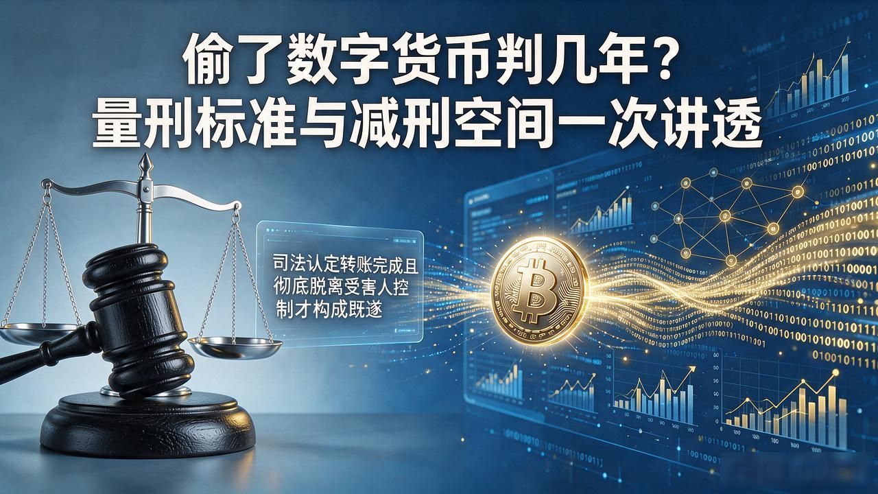 偷了数字货币判几年？量刑标准与减刑空间一次讲透