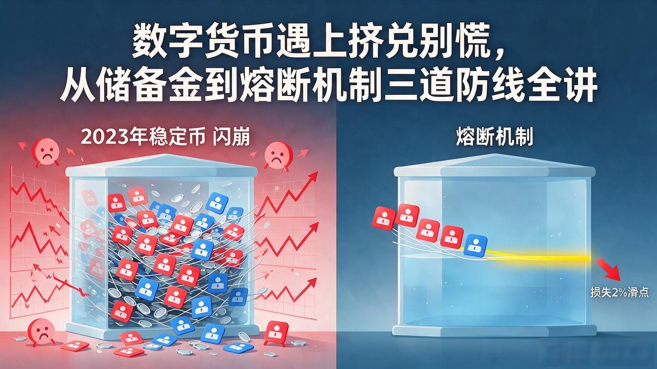 数字货币遇上挤兑别慌，从储备金到熔断机制三道防线全讲